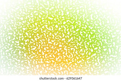 Light Green vector abstract colorful background, which consist of triangles. Pattern with colored triangles on white background.