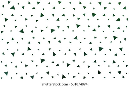 Light Green vector abstract colorful background, which consist of triangles. Pattern with colored triangles on white background.