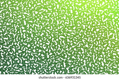 Light Green vector abstract colorful background, which consist of triangles. Pattern with colored triangles on white background.