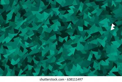 Light Green vector abstract colorful background, which consist of triangles. Pattern with colored triangles on white background.