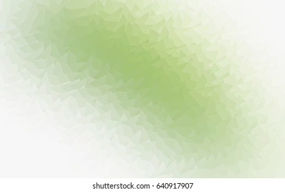 Light Green vector abstract colorful background, which consist of triangles. Pattern with colored triangles on white background.