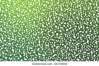 Light Green vector abstract colorful background, which consist of triangles. Pattern with colored triangles on white background.
