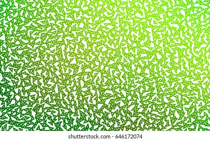 Light Green vector abstract colorful background, which consist of triangles. Pattern with colored triangles on white background.