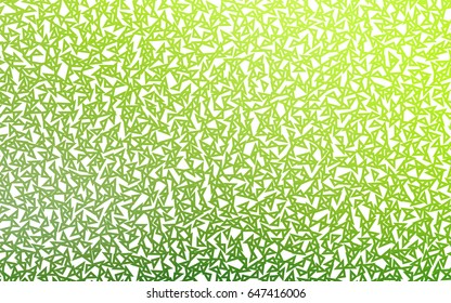 Light Green vector abstract colorful background, which consist of triangles. Pattern with colored triangles on white background.