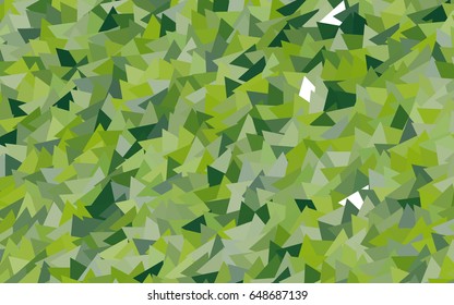 Light Green vector abstract colorful background, which consist of triangles. Pattern with colored triangles on white background.
