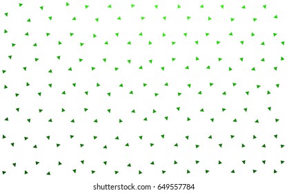 Light Green vector abstract colorful background, which consist of triangles. Pattern with colored triangles on white background.