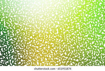 Light Green vector abstract colorful background, which consist of triangles. Pattern with colored triangles on white background.