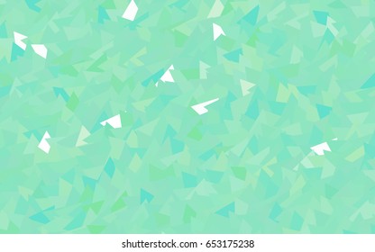 Light Green vector abstract colorful background, which consist of triangles. Pattern with colored triangles on white background.