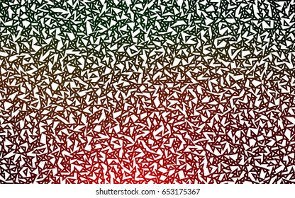 Light Green vector abstract colorful background, which consist of triangles. Pattern with colored triangles on white background.