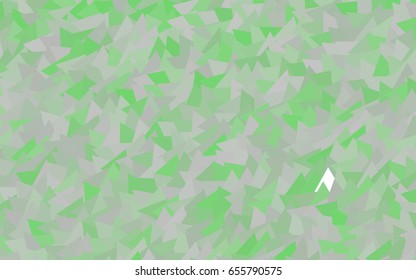 Light Green vector abstract colorful background, which consist of triangles. Pattern with colored triangles on white background.