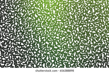 Light Green vector abstract colorful background, which consist of triangles. Pattern with colored triangles on white background.