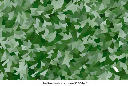 Light Green vector abstract colorful background, which consist of triangles. Pattern with colored triangles on white background.