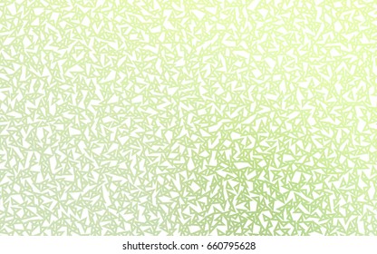 Light Green vector abstract colorful background, which consist of triangles. Pattern with colored triangles on white background.