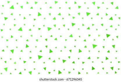 Light Green vector abstract colorful background, which consist of triangles. Pattern with colored triangles on white background.