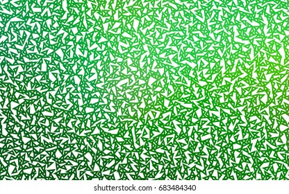 Light Green vector abstract colorful background, which consist of triangles. Pattern with colored triangles on white background.
