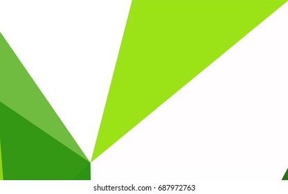 Light Green vector abstract colorful background, which consist of triangles. Pattern with colored triangles on white background.