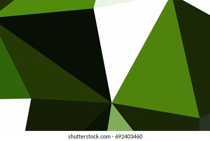 Light Green vector abstract colorful background, which consist of triangles. Pattern with colored triangles on white background.