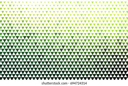 Light Green vector abstract colorful background, which consist of triangles. Pattern with colored triangles on white background.