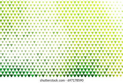 Light Green vector abstract colorful background, which consist of triangles. Pattern with colored triangles on white background.