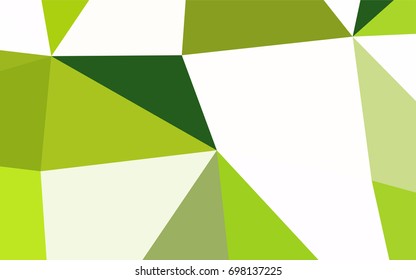 Light Green vector abstract colorful background, which consist of triangles. Pattern with colored triangles on white background.