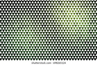 Light Green vector abstract colorful background, which consist of triangles. Pattern with colored triangles on white background.