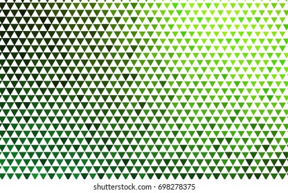 Light Green vector abstract colorful background, which consist of triangles. Pattern with colored triangles on white background.