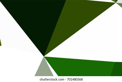 Light Green vector abstract colorful background, which consist of triangles. Pattern with colored triangles on white background.