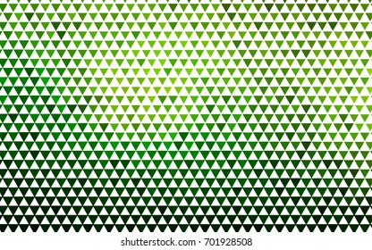 Light Green vector abstract colorful background, which consist of triangles. Pattern with colored triangles on white background.