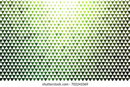 Light Green vector abstract colorful background, which consist of triangles. Pattern with colored triangles on white background.