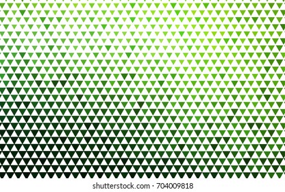 Light Green vector abstract colorful background, which consist of triangles. Pattern with colored triangles on white background.