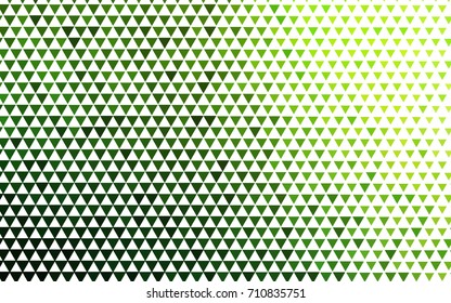 Light Green vector abstract colorful background, which consist of triangles. Pattern with colored triangles on white background.