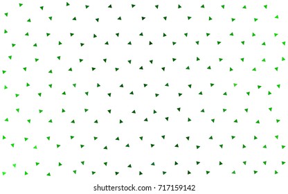 Light Green vector abstract colorful background, which consist of triangles. Pattern with colored triangles on white background.