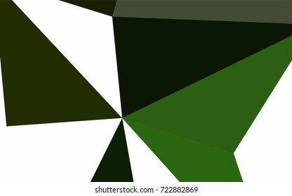 Light Green vector abstract colorful background, which consist of triangles. Pattern with colored triangles on white background.