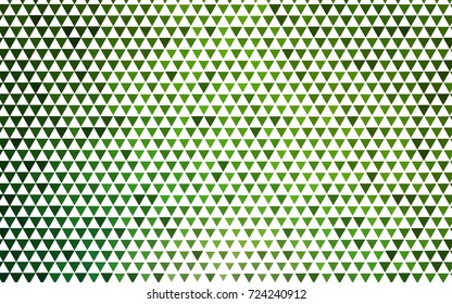 Light Green vector abstract colorful background, which consist of triangles. Pattern with colored triangles on white background.