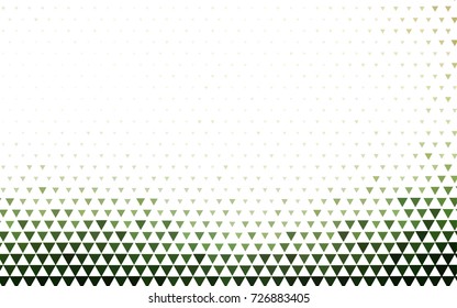 Light Green vector abstract colorful background, which consist of triangles. Pattern with colored triangles on white background.