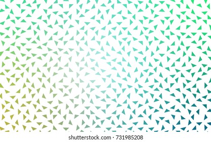 Light Green vector abstract colorful background, which consist of triangles. Pattern with colored triangles on white background.