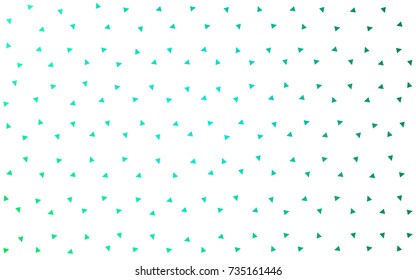 Light Green vector abstract colorful background, which consist of triangles. Pattern with colored triangles on white background.