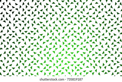 Light Green vector abstract colorful background, which consist of triangles. Pattern with colored triangles on white background.