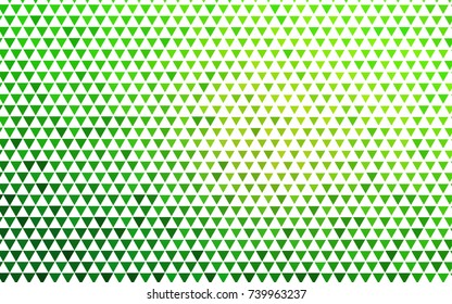 Light Green vector abstract colorful background, which consist of triangles. Pattern with colored triangles on white background.