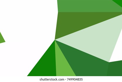 Light Green vector abstract colorful background, which consist of triangles. Pattern with colored triangles on white background.