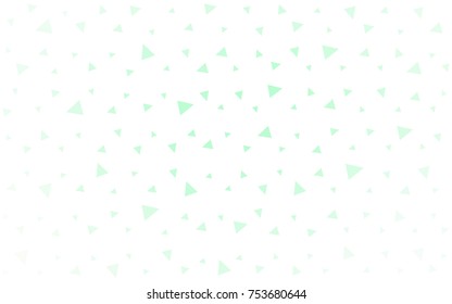 Light Green vector abstract colorful background, which consist of triangles. Pattern with colored triangles on white background.