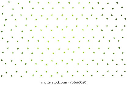 Light Green vector abstract colorful background, which consist of triangles. Pattern with colored triangles on white background.