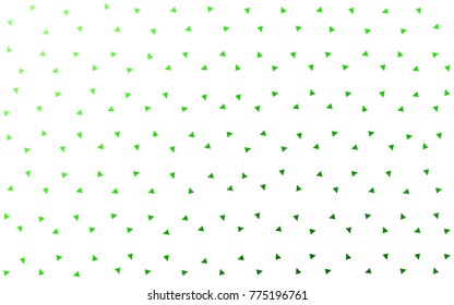 Light Green vector abstract colorful background, which consist of triangles. Pattern with colored triangles on white background.