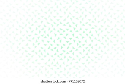 Light Green vector abstract colorful background, which consist of triangles. Pattern with colored triangles on white background.