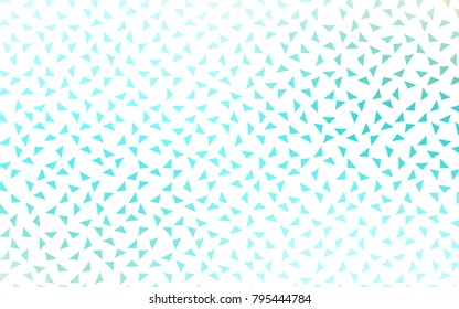 Light Green vector abstract colorful background, which consist of triangles. Pattern with colored triangles on white background.