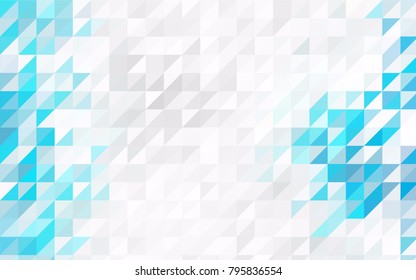 Light Green vector abstract colorful background, which consist of triangles. Pattern with colored triangles on white background.
