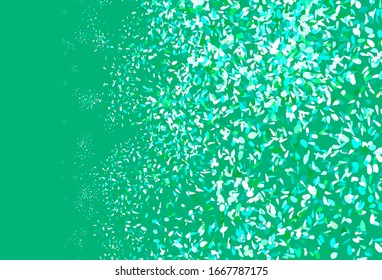 Light Green vector abstract design with leaves. Shining colored illustration with leaves in doodle style. Brand new style for your business design.