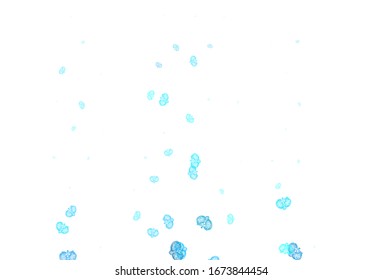 Hellgrüne Vektorillustration abstraktes Design mit Blumen. Skizzenhafte Doodle-Blumen auf weißem Hintergrund. Muster für Tapeten, Farbbücher.