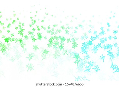 Light Green vector abstract design with sakura. Illustration with doodles on abstract template. The best design for your business.