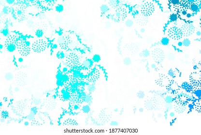 Diseño abstracto de vector verde claro con flores Ilustración creativa de estilo borroso con flores. Patrón texturizado para sitios web, banners.